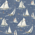 4071-71035 - Leeward Navy Sailboat Wallpaper-Blue Heron