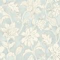 4071-71038 - Plumeria Aqua Floral Trail Wallpaper-Blue Heron