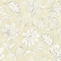 4071-71041 - Plumeria Yellow Floral Trail Wallpaper-Blue Heron