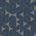 4034-26775 - Fairbank Navy Linen Geometric Wallpaper by Scott Living