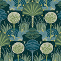 4034-72123 - Mandeville Teal Tropical Paradise Wallpaper by Scott Living