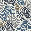 4034-72124 - Trousdale Dark Blue Fanning Flora Wallpaper by Scott Living