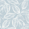 SC20022 - Beckett Sketched Leaves Wallpaper-Seabrook Summer House