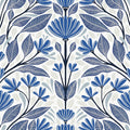 SC20602 - Carmela Folk Floral Wallpaper-Seabrook Summer House
