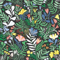 4143-22006 - Brittsommar Black Woodland Floral Wallpaper-Botanica