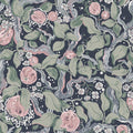4143-22028 - Kort Dark Blue Fruit and Floral Wallpaper-Botanica