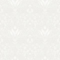 4143-34007 - Mara Light Grey Tulip Ogee Wallpaper-Botanica
