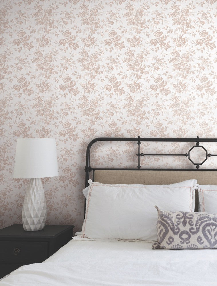 York Anemone Toile Wallpaper - Thumbnail 5