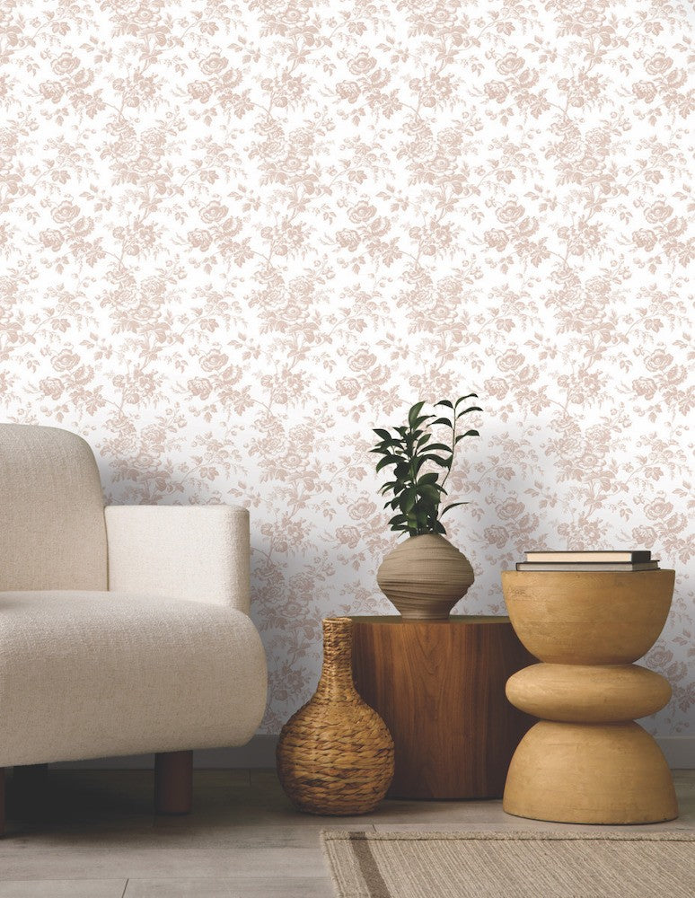 York Anemone Toile Wallpaper - Thumbnail 2