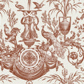 RT7814- Avian Fountain Toile Wallpaper-Toiles by York