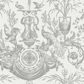 RT7815- Avian Fountain Toile Wallpaper-Toiles by York