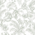 RT7842 - Tropical Sketch Toile Wallpaper-Toiles by York