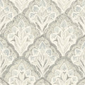 3125-72340 - Mimir Grey Quilted Damask Wallpaper-Kinfolk