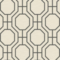 4122-27049 - Manor Black Geometric Trellis Wallpaper-Terrace