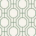 4122-27047 - Manor Green Geometric Trellis Wallpaper-Terrace