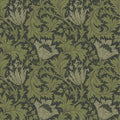 4153-82005 - Anemone Dark Green Floral Trail Wallpaper-Hidden Treasures