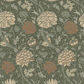 4153-82035 - Cray Sea Green Floral Trail Wallpaper-Hidden Treasures