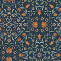 4153-82010 - No 1 Holland Park Dark Blue Floral Wallpaper-Hidden Treasures