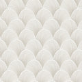 NT6109 - Metallic White Gold Scallop Wallpaper-Candice Olson
