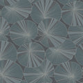 NT6113 - Layered Deep Blue Lily Pads Wallpaper-Candice Olson