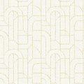 4146-27219 - Integrity Yellow Arched Outlines Wallpaper-Harmony