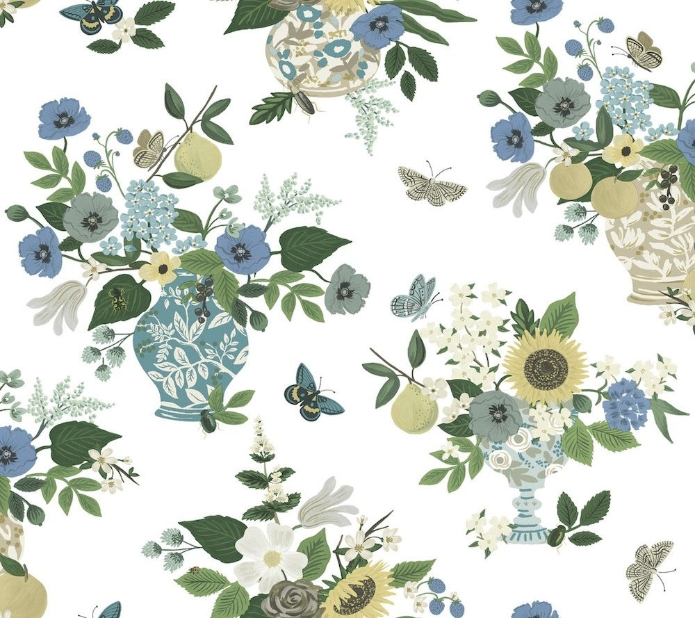 Flower Studies Blue Wallpaper - Thumbnail 4