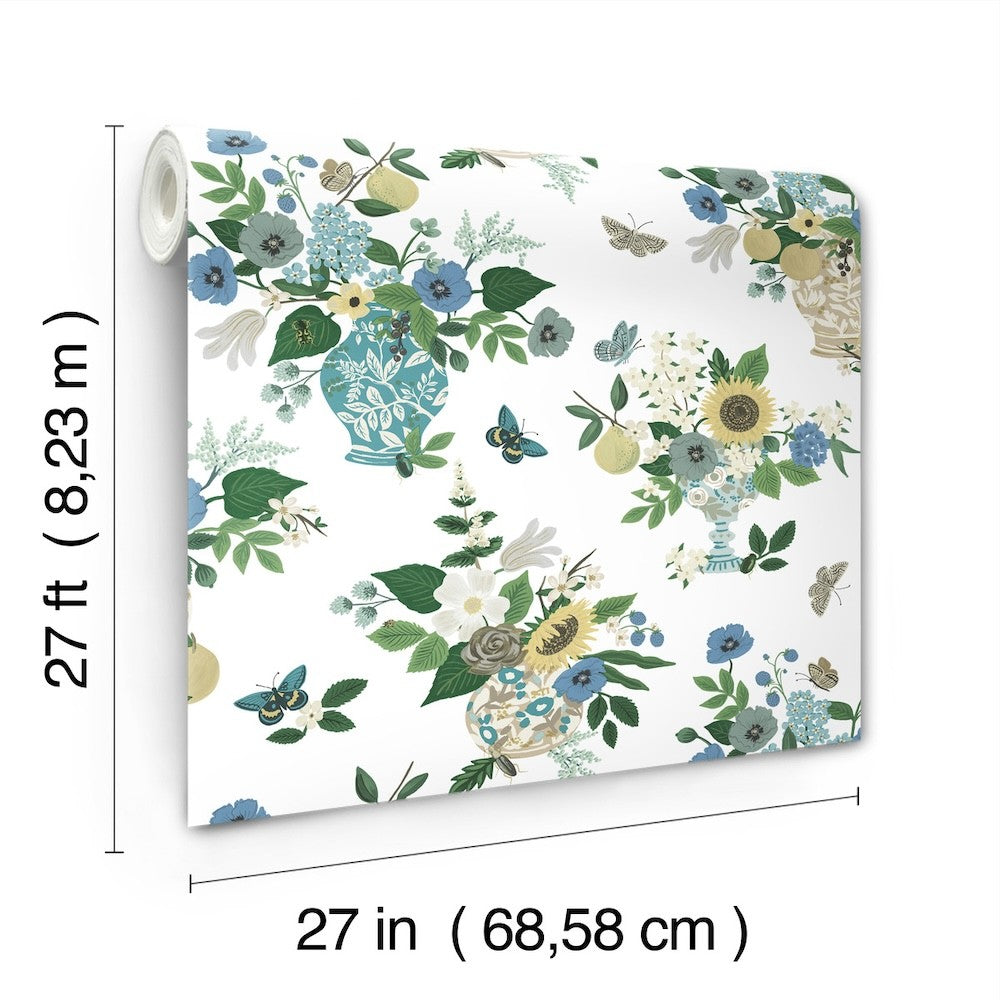 Flower Studies Blue Wallpaper - Thumbnail 5