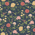 RF7544 - Roses Navy Wallpaper- Rifle Paper Co. 3