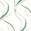 FM1095 - Ink Flow Green Wallpaper-Formations by York