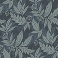 4155-27325 - Anita Teal Woodland Floral Wallpaper-Drew and Jonathan