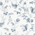 MX9683 - Floral Lace Navy Wallpaper-Astoria by Ronald Redding