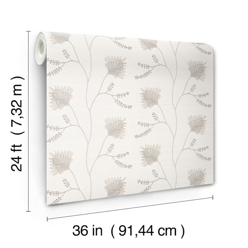 MX9606 - Laelynn Pearl Embroidered Wallpaper-Astoria by Ronald Redding ...