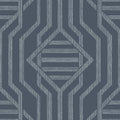 4147-27402 - Essex Dark Navy Geometric Wallpaper Wallpaper-Haberdashery by A Street