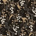 4147-80009 - Linden Black Jungle Canopy Wallpaper-Haberdashery by A Street