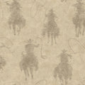 4142-72640 - Stockman Silhouette Khaki Wallpaper-Chesapeake