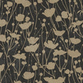ZA8066 - Shimmering Poppies Black & Gold Wallpaper-Tea Garden 2