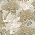 ZA8009 - Sprig & Heron Beige Wallpaper-Tea Garden 2