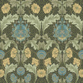 4171-82060 - Myrtle Dark Green Floral Ogee Wallpaper-Hidden Treasures Vol 2