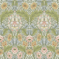 4171-82058 - Myrtle Green Floral Ogee Wallpaper-Hidden Treasures Vol 2