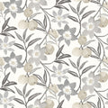 4148-27451 - Passiflora Charcoal Fruit and Floral Wallpaper-Printworks by Chesapeake