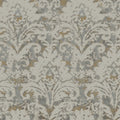 DF3331 - Velvet Crush Damask Taupe & Gold Wallpaper-Decadence 2