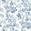 4172-27492 - Beach Rose Blue Floral Fruits Wallpaper-Sea Salt by A Street
