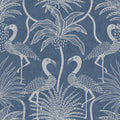 4172-82006 - Biscayne Navy Flamingo Beach Wallpaper-Sea Salt by A Street