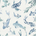 4172-27500 - Koi Blue Fish Wallpaper-Sea Salt by A Street