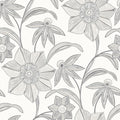 4172-27514 - Star Flower Charcoal Floral Trail Wallpaper-Sea Salt by A Street