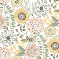 ZM2895 - Artistic Bouquet Coral & Lemon Wallpaper-Artisan Studio