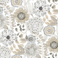 ZM2894 - Artistic Bouquet Neutral Wallpaper-Artisan Studio